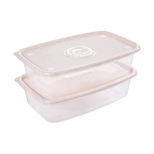 Conjunto Pote Pop Retangular 2 Peças 2,7 Litros Ref.9452 Plasútil