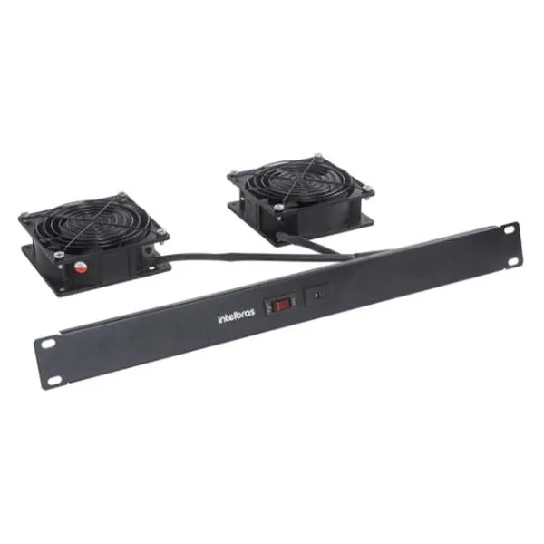 Conjunto 2 Ventiladores Intelbras KVR2V 4770007 Para Rack Preto (MP)