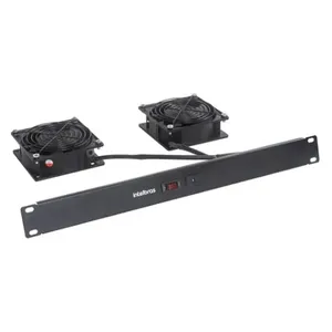 Conjunto 2 Ventiladores Intelbras KVR2V 4770007 Para Rack Preto (MP)