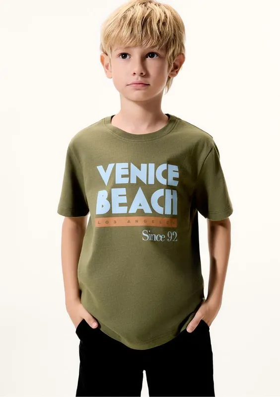 Camiseta Infantil Menino Manga Curta Com Estampa - Verde 010