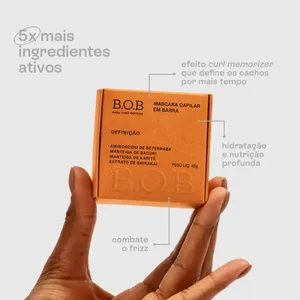 Máscara Capilar Em Barra B.O.B Definição 45g
