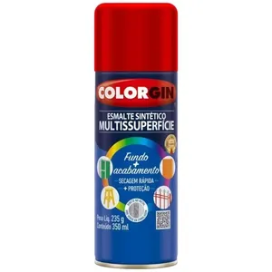 Tinta Spray Colorgin Esmalte Sintético 350ml Vermelho - 730 (MP)