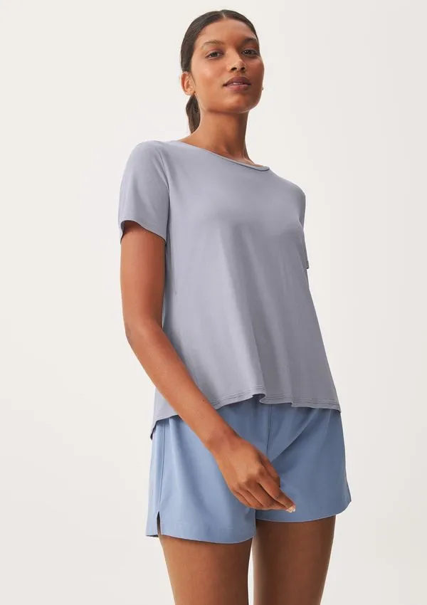 Camiseta Esportiva Feminina Básica Easy Care - Cinza P