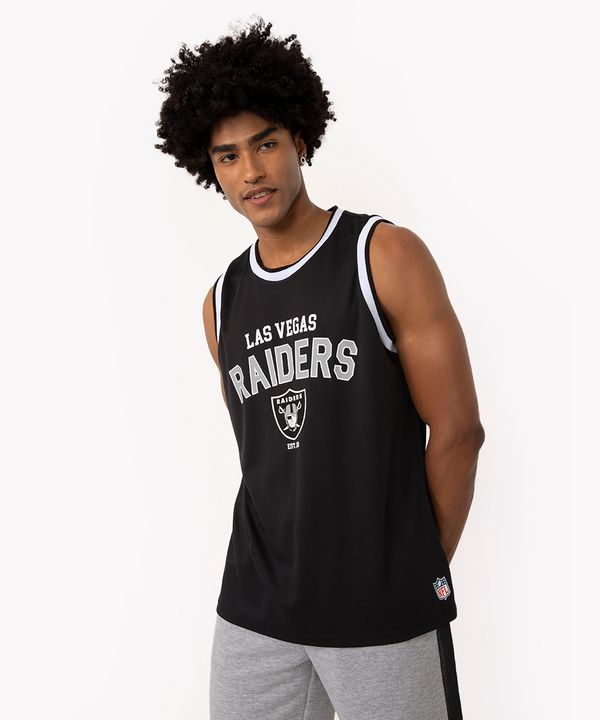 regata gola redonda raiders nfl esportiva preta G