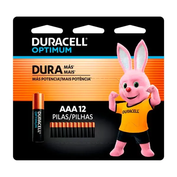 Pilha Alcalina Optimum Palito Aaa Blister Com 12 Unidades 5019463 - duracell