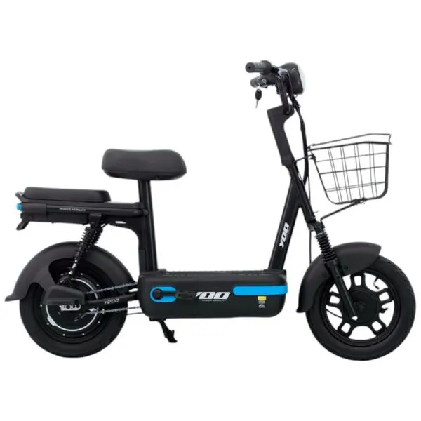 Bicicleta Elétrica YOO Y200 350Wh Bike Preto E Azul (MP)