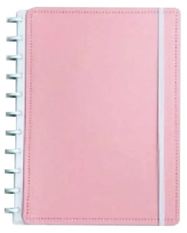 Caderno Inteligente 80 Folhas Grande Rosa Pastel