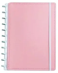Caderno Inteligente 80 Folhas Grande Rosa Pastel