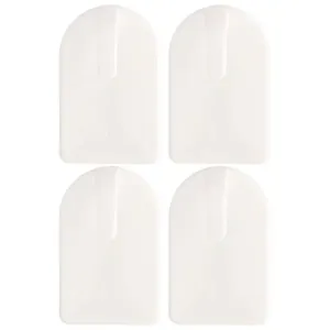 Kit 4 Ganchos Adesivos Suporta Até 1kg Plástico 4,5x3,2x1,5cm LM2147/ LM2147AMB - honeyhome
