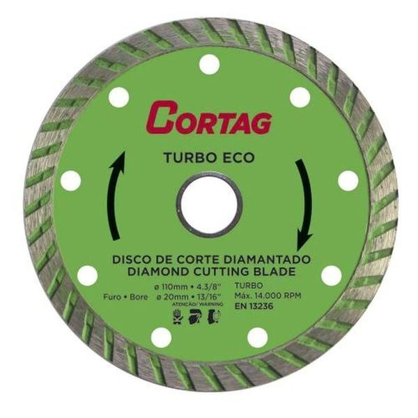 Disco Diamantado Mármore Turbo Eco 110Mmx20Mm Cortag