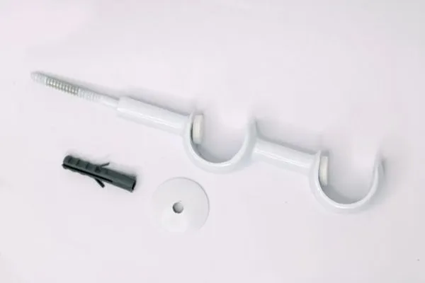 Suporte Para Varão de Cortina Duplo Branco Devictor 28mm