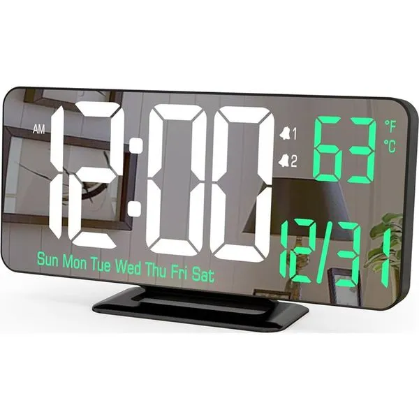 Despertador Digital Kosumosu 6,7 Preto/Verde A-MBI