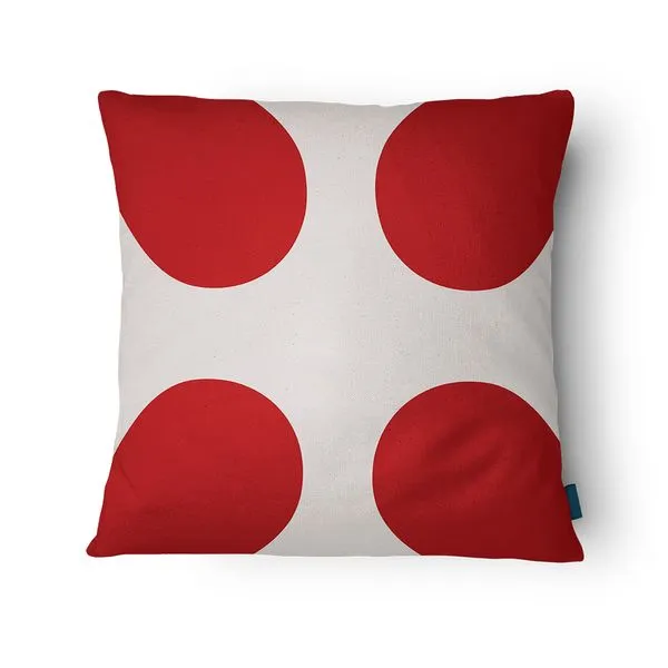 Capa Almofada Elegance Microfibra Branco Vermelho 43x43cm 4194577 - Tuti Gottô