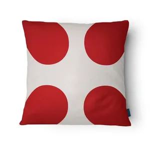 Capa Almofada Elegance Microfibra Branco Vermelho 43x43cm 4194577 - Tuti Gottô