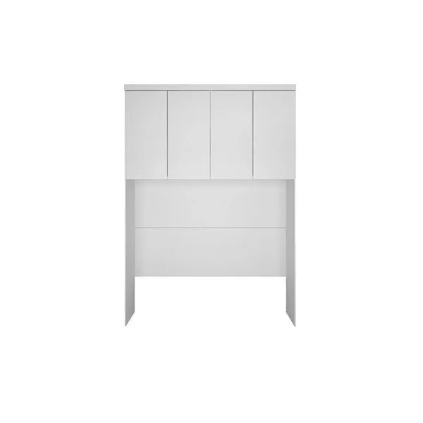 Módulo De Quarto Casal Armário Ponte Aéreo -queen 167cm Rizon-linea C- 4 Portas Neve - Novo Horizonte