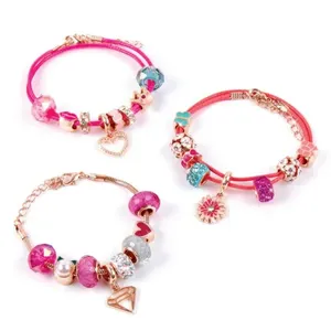 Fashion Dreams Pulseiras de Berloques Halo Pense Rosa FUN