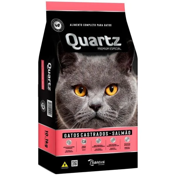 Ração Quartz Gato Castrado Salmão 1kg (MP)