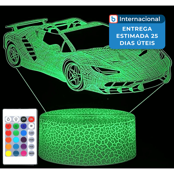Luminária Ichony 3D Carro A-MBI