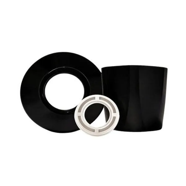 Acabamento Completo para Registro C50 para Deca e Docol em Abs Preto Pádova Acabamento Completo para Registro C50 em Abs Preto para Deca e Docol Pádova