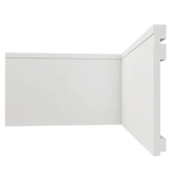 Rodapé De PVC Plasbil Modern 15x240x1.5cm Branco (MP)