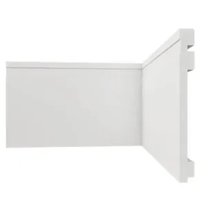 Rodapé De PVC Plasbil Modern 15x240x1.5cm Branco (MP)