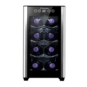 Adega de Vinho Climatizada Electrolux 8 garrafas Uma Porta Acabamento em Alumínio (ACB08) Bivolt