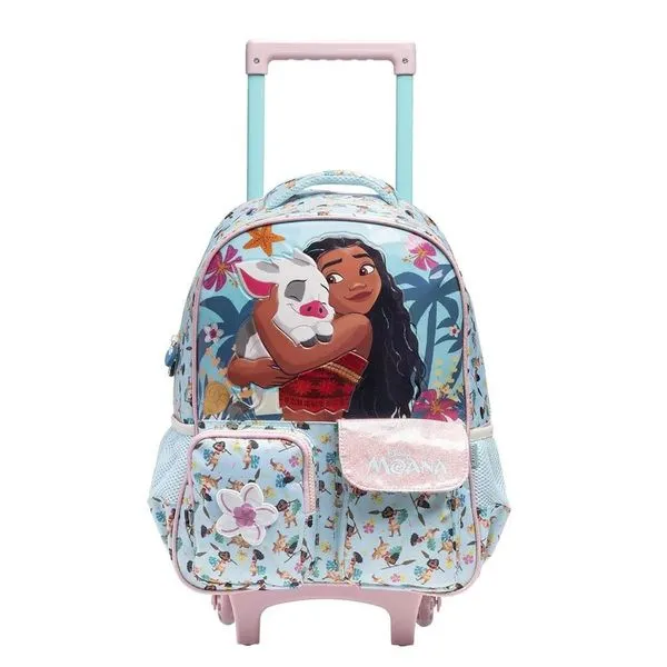 Mochila De Rodinhas Xeryus Moana 40cm Azul 14780 (MP)