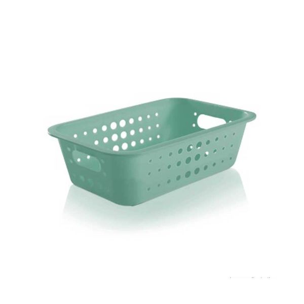 Cesto organizador 3,3L médio baixo verde menta OU