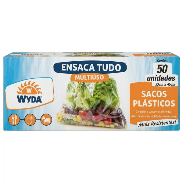 Saco Ensaca Tudo Wyda 7Kg Com 50 Unidades