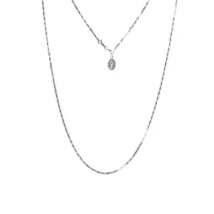 Corrente Tijolinho de Prata 925 1,3mm Prata Único