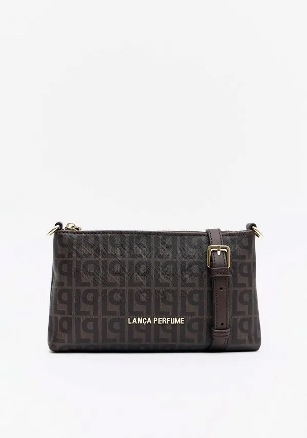 Bolsa Crossbody Monograma E Enfeite Marrom U