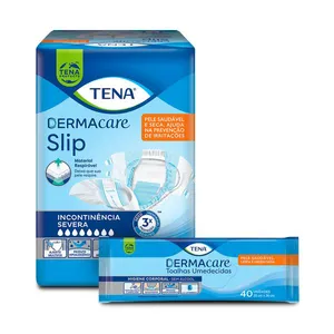 KIT FRALDA DERMACARE + LENÇO UMEDECIDO TENA FRALDA DERMACARE 8/G +LENCO UMEDECIDO TENA DERMACARE 40/U