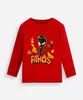 camiseta infantil de algodão athos minecraft manga longa vermelha 8
