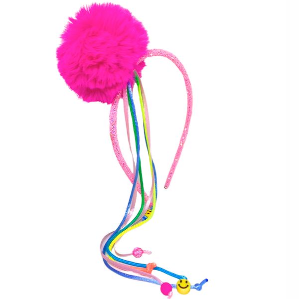 Tiara Zalike Tubo Strass Pompom E Fita - 524