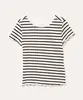 blusa de algodão infantil listrada off white 8