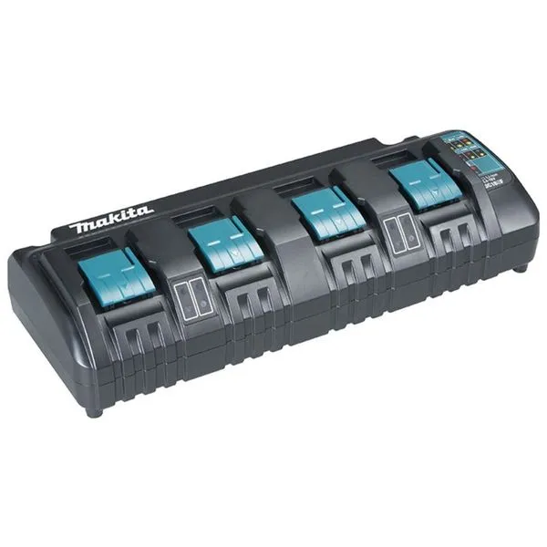 Carregador de Bateria DC18SF 196425-5 com 4 Portas Recarga Rápida Simultânea 220V Makita Carregador de Bateria DC18SF 4 Portas Recarga Rápida 220V Makita