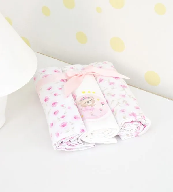 Kit Cueiro com 3 Peças 80x80cm - 5270 Rosa
