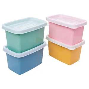Kit Potes Clic Retangular Plástico 430ml 4 Peças18277 - Plasútil