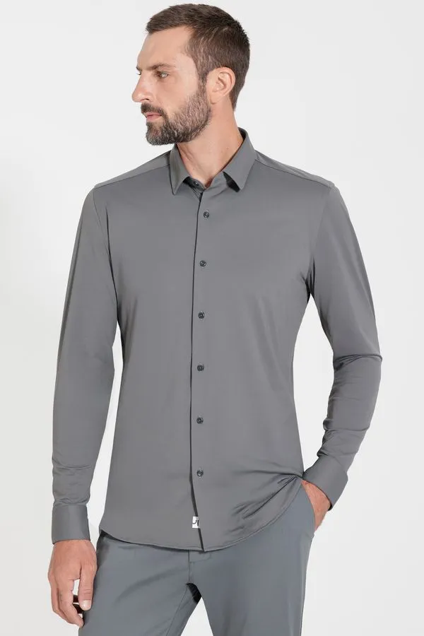 Camisa Manga Longa Tech Grafeno Missão Impossível Cinza Grafite - M