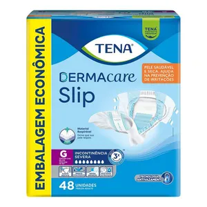 Fralda Geriátrica Tena Slip Dermacare G 48 Unidades Fralda Adulto Tena Dermacare G 48 Unidades