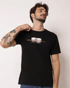 Camiseta Masculina Fatal Algodão com Estampa Preta XGG