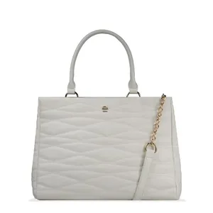 Bolsa Mão e Transversal Tote Matelassê Le Postiche OFF WHITE