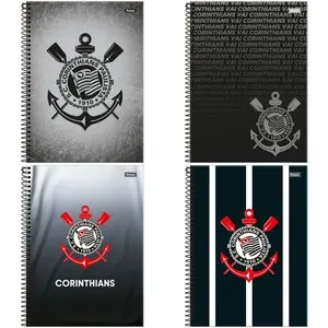 Caderno Universitário Espiral Capa Dura Corinthians 1 Matéria 80 Folhas 3388750 - Foroni