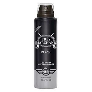 Desodorante Aerossol Antitranspirante Très Marchand Masculino Black 150ml