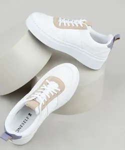 Tênis Feminino Oneself Flatform com Micro Furos Branco 38