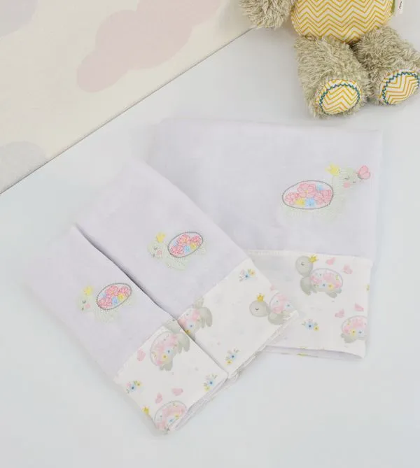 Kit Fralda de Boca/Ombro Com 3 Unidades - 24714F Turtles