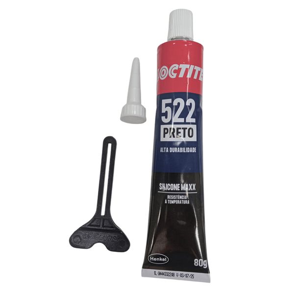 Silicone de Vedação de Alta Temperatura 522 Max Preto 80g