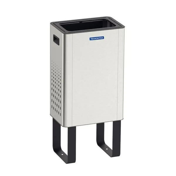 Lixeira Sassari 45L em Aço Inox sem Tampa para Ambientes Corporativos Inox Tramontina Lixeira Sassari 45L em Aço Inox sem Tampa para Uso Institucional Inox Tramontina