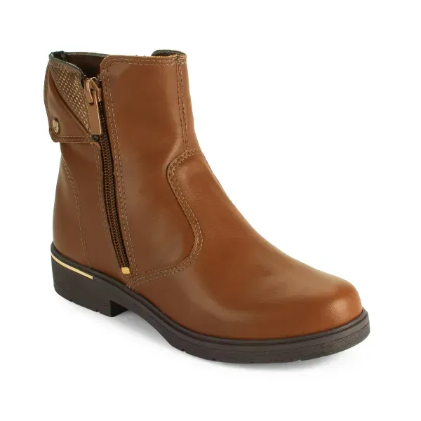 Bota Pink Cats Feminina Cano Curto Caramelo 32