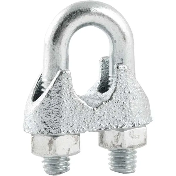 Clips para cabo de aço 3/8" - 9,53 mm cartela com 5 peças - VONDER